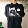 Bruh Raccoon Meme Women's Oversized Comfort T-Shirt - Teens' Fun Black