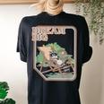 Dream Big Raccoon Women's Oversized T-Shirt - Back Print Comfort Black