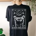 In My Feral Era Raccoon With Moon Trash Panda Women's Oversized Comfort T-Shirt Back Print Black