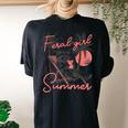 Feral Raccoon Summer Women's Oversized T-Shirt | Back Print Black