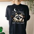 Funny Raccoon Women's Oversized T-Shirt - Humorous Back Print Black