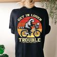 Get In Loser Raccoon Opossum Trash Panda Women's Oversized Comfort T-Shirt Back Print Black
