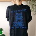 Moody Raccoon Meme Women's Oversized T-Shirt - Relaxed Fit Black