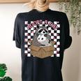 Possum Racoon Adopt A Cat Team Trash Opossums Raccoons Small Women's Oversized Comfort T-Shirt Back Print Black