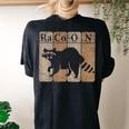 Raccoon Chemistry Elements Women's Comfort T-Shirt - Back Print Black