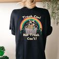 Raccoon Comfort Women's Oversized T-Shirt - Fun Back Print Black