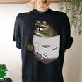 Raccoon Lover Oversized Women's T-Shirt | Animal Theme Back Print Black