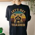 Raccoon Lovers Fun Animal T-Shirt | Small Oversized Fit | Women's Black
