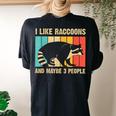 Raccoon For Men Women Raccoon Lover Introvert Women's Oversized Comfort T-Shirt Back Print Black