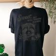 Raccoon Sarcastic Women's Comfort T-Shirt - Sweet But Will Throw Hands Black