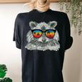 Raccoon Sunglasses T-Shirt for Women | Retro Animal Lover Style Black