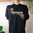 Raccoon Whisperer Women’s Oversized T-Shirt | Cute Raccoon Back Print Black