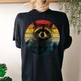Raccoon Women's Oversized Comfort T-Shirt - Back Print | Cozy Casual Wear Black