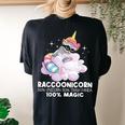 Raccoonicorn Trash Panda Women's Oversized Back Print T-Shirt Black
