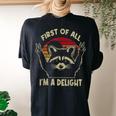 Sarcastic Raccoon Lover Women's Oversized T-Shirt | Fun & Comfy Black