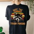 Save The Trash Pandas Raccoon Women's Oversized Comfort T-Shirt Black