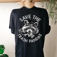 Save The Trash Pandas | Women's Oversized Comfort T-Shirt - Back Print Black