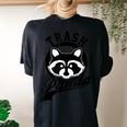 Trash Panda Raccoon Women's Oversized T-Shirt - Eco Meme Fun Black