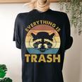 Vintage Raccoon Lovers Oversized Women's Tee - Back Print Black