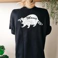 Vintage Women's Oversized T-Shirt with Retro Raccoon - Casual Charm Black