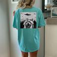 Alien UFO Raccoon Stuffed Animal For Men Women Kids Women's Oversized Comfort T-Shirt Back Print Chalky Mint