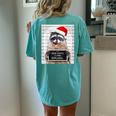 Christmas Raccoon Back Print Women's Oversized T-Shirt | Dear Santa Humor Chalky Mint