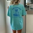 Cowboy Raccoon Meme Women's Oversized T-Shirt - Back Print Chalky Mint
