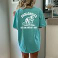 Cowboy Raccoon Women's Oversized T-Shirt - Humorous Back Print Style Chalky Mint