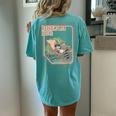 Dream Big Raccoon Women's Oversized T-Shirt - Back Print Comfort Chalky Mint