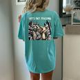 Let's Get Trashed Raccoon And Opossum Drinking Beer Women's Oversized Comfort T-Shirt Back Print Chalky Mint
