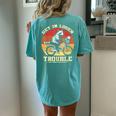 Get In Loser Raccoon Opossum Trash Panda Women's Oversized Comfort T-Shirt Back Print Chalky Mint