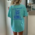 Moody Raccoon Meme Women's Oversized T-Shirt - Relaxed Fit Chalky Mint