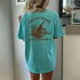 Not My Trash Not My Dumpster Sarcastic Raccoon Women's Oversized Comfort T-Shirt Back Print Chalky Mint