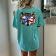 Patriotic Raccoon Women's Oversized T-Shirt – July 4th Back Print Chalky Mint
