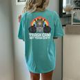 Raccoon & Cat Street Art Women's Comfort T-Shirt - Fun Oversized Style Chalky Mint
