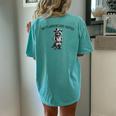 Raccoon Cowboy Theme Women’s Oversized T-Shirt – Fun & Comfortable Chalky Mint