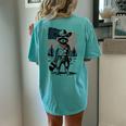 Raccoon Cowboy Vintage Western Oversized T-Shirt | Women's Small Chalky Mint