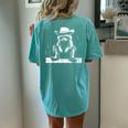 Raccoon Cowboy Western T-Shirt | Adults & Kids | Oversized Fit Chalky Mint