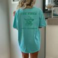 Raccoon Cowboy Women's Oversized Comfort T-Shirt - Sarcastic Back Print Chalky Mint