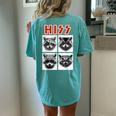 Raccoon Rock Music Band Concert Men Women Kids Raccoon Women's Oversized Comfort T-Shirt Back Print Chalky Mint