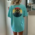 Raccoon Women's Oversized Comfort T-Shirt - Back Print | Cozy Casual Wear Chalky Mint