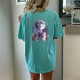 Rats Howling At The Moon Shirt Rat Women's Oversized Comfort T-Shirt Back Print Chalky Mint