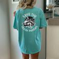 Save The Trash Pandas | Women's Oversized Comfort T-Shirt - Back Print Chalky Mint