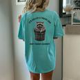 Trash Can Raccoon Oversized Women's T-Shirt | Casual & Comfy Elegance Chalky Mint