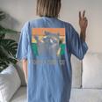 Adopt A Street Cat Oversized Women's T-Shirt – Animal Lovers Back Print Blue Jean