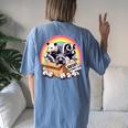 Adopt A Street Cat Opossum Raccoon Skunk Vintage Women's Oversized Comfort T-Shirt Back Print Blue Jean
