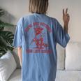 Cowboy Raccoon Women's Oversized T-Shirt - Fun Western Theme Back Print Blue Jean