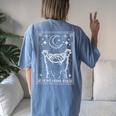 In My Feral Era Raccoon With Moon Trash Panda Women's Oversized Comfort T-Shirt Back Print Blue Jean