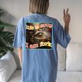 Life Is Soup Oddly Specific Weird Ironic Raccoon Meme Women's Oversized Comfort T-Shirt Back Print Blue Jean