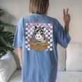 Possum Racoon Adopt A Cat Team Trash Opossums Raccoons Small Women's Oversized Comfort T-Shirt Back Print Blue Jean